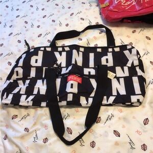 Black and White PINK Duffle Bag
